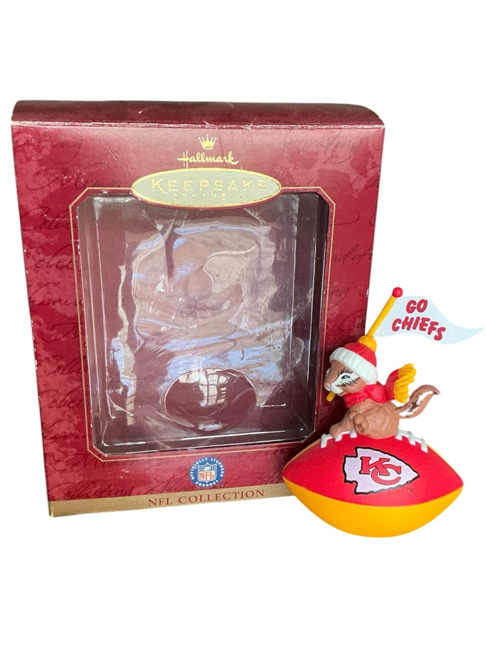 NWOT 1999 KC Chiefs Christmas Ornament